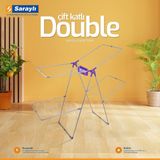 Kalın Çamaşır Kurutmalık, Çamaşır Askısı – Caprice Double (Çift Katlı) - Antrasit - Seçenek 1