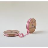 Kalın Çizgili Biye - F03 Kırmızı 2cm 25M %65 %35 Polyester