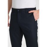 Kalın Çizgili Desenli Erkek Yandan Cepli Klasik Bel Slim Fit Chino Pantolon Lacivert 38