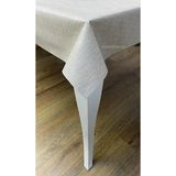 Kalın elyaf Astarlı kaymaz kumaş görünümlü pvc muşamba masa örtüsü silinebilir Bej 120 x 160