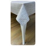 Kalın elyaf astarlı örgü kumaş görünümlü kaymaz silinebilir pvc muşamba masa örtüsü Kahverengi 140 x 220