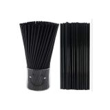 Kalın Frozen Pipet Siyah Pipet 22 cm 7 mm Düz Pipet 100 Lü