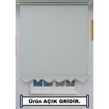 Kalın Keten Stor Zebra Güneşlik Perde (Etekli) – Alüminyum Kasa & Boru, Ithal Kumaş - 230 x 260 cm - Gri