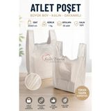 Kalın Kırık Beyaz Poşet Büyük Boy 1 Kg Hışır Atlet Poşet Market Manav Poşeti Çöp Poşeti