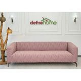 Kalın Krokan 3311 Lastikli Kanepe Koltuk Örtüsü Çekyat Örtüsü Koltuk Örtüsü - 220 x 180 cm - Pudra