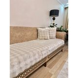 Kalın Peluş Koltuk Örtüsü 3lü Koltuk Için 80X200 Ölçü - 80 x 200 cm - Bej