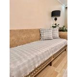 Kalın Peluş Koltuk Örtüsü 3lü Koltuk Için 80X200 Ölçü - 80 x 200 cm - Gri