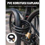 Kalın Pvc Kaplamalı Çelik Halat Kilidi Pratik Ve Güvenli Günlük Kullanım