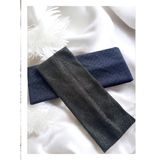 Kalın saç bandı, kalın simli elastik saç bandı, Soft Elastic Winter Ear Warmer, Gray (lacivert sim - yeşil sim, 8 cm)