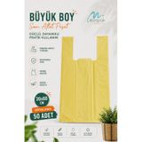 Kalın Sarı Poşet Büyük Boy 1 Kg 30X60 Cm Market Manav Poşeti Çöp Poşeti Hışır Atlet Poşet