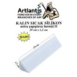 Kalın Sıcak Silikon Mum 20 Adet 1 Paket Mum Çubuk Silikon Kalın Silikon Tabanca Yedeği Kalın 1 Paket