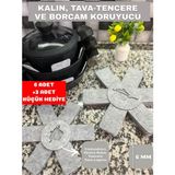 Kalın Tencere,tava & Borcam Koruyucu Çizdirmez Elyaf Keçe 6'lı Set 30X30 cm Tava Koruyucu Çizdirmez