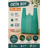 Kalın Yeşil Poşet Orta Boy 1 Kg 28x50 cm Market Manav Poşeti Hışır Atlet Poşet Çöp Poşeti