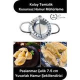 #Kalıp Paslanmaz Çelik Mantı Kurabiye Donut Kesici 7.5 cm Profesyonel Yuvarlak Hamur Kesme Kalıbı Ra