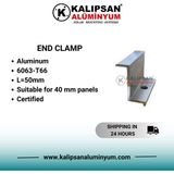 Kalıpsan Güneş Paneli 40'lık Z Clamp (35 Adet) - Gri