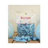 Kalisan 5 Inç Küçük Boy Makaron Balon 50 Adet Mavi