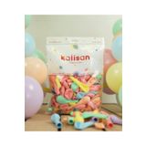 Kalisan 5 Inç Küçük Boy Makaron Balon 50 Adet Mix