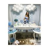Kalisan Beyaz Balon 50 Adet Cinsiyet Partisi Baby Shower Konsept Doğum Günü