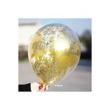 Kalisan Gold Sim Konfetili Şeffaf Balon Seti - 10 Adet