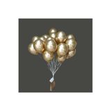 Kalisan Krom Aynalı Gold Altın Parti Balonu 12 Inç 30 Cm Helyum Gazı Uyumlu 1. Sınıf A Kalite 20 Adet