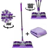 KALİTE (1 Adet Yedek Bez Hediyeli) Yer Mopu Fayans Duvar Yüzey Temizlik Mikrofiber Mandallı Mop