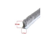 KALİTE - Alüminyum Pvc Kapı Pencere Cam Balkon Kıl Fitili En 6,7 - Kıl Uzunluğu 6,5 mm 5 mt