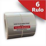 Kalite Barkod 40X30 Yanyana 2 Li Silvermat | 6 Rulo Metalize Demirbaş Etiketi