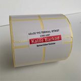 Kalite Barkod 40X30 Yy2'li Termal Etiket 6 Rulo Barkod Etiketi