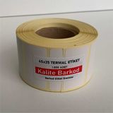 Kalite Barkod 45X25 Termal Etiket 6 Rulo Barkod Etiketi