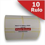 Kalite Barkod 50X30 Yanyana 2li Termal Etiket | 10 Rulo Barkod Etiketi