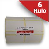 Kalite Barkod 50X30 Yanyana 2li Termal Etiket | 6 Rulo Barkod Etiketi
