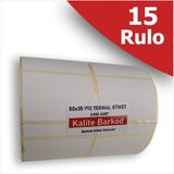 Kalite Barkod 50X35 Yanyana 2li Termal Etiket | 15 Rulo Barkod Etiketi