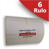 Kalite Barkod 50X35 Yanyana 2li Termal Etiket | 6 Rulo Barkod Etiketi