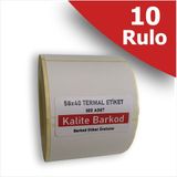 Kalite Barkod 58X40 Termal Terazi Etiketi | 10 Rulo Barkod Etiketi