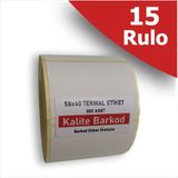 Kalite Barkod 58X40 Termal Terazi Etiketi | 15 Rulo Barkod Etiketi