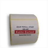 Kalite Barkod 60X25 Termal Etiket | Rulo Barkod Etiketi