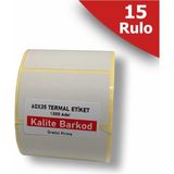 Kalite Barkod 60X35 Termal Etiket | 15 Rulo Barkod Etiket - 60 x 35 mm
