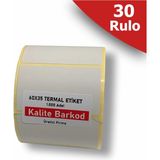 Kalite Barkod 60X35 Termal Etiket | 30 Rulo Barkod Etiketi - 60 x 35 mm