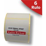Kalite Barkod 60X35 Termal Etiket | 6 Rulo Barkod Etiketi - 60 x 35 mm