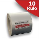 Kalite Barkod 70X50 Silvermat Etiket | 10 Rulo Demirbaş Etiketi