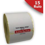 Kalite Barkod 70X70 Termal Etiket - 15 Rulo Termal Barkod Etiketi - 70 x 70 mm
