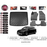 Kalite Oto Fiat Egea Cross 2023 Model 3D Bagaj Havuzu+4d Havuzlu Paspas Setii - Siyah