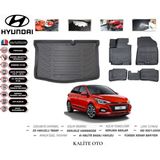 Kalite Oto Hyundai I20 2016 Model 3D Bagaj Havuzu+4.5d Havuzlu Paspas Seti - Siyah