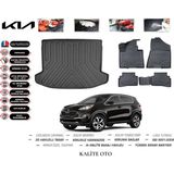 Kalite Oto Kia Sportage 2016 Model 3D Bagaj Havuzu+4d Havuzlu Paspas Setii - Siyah