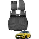Kalite Oto Opel Astra L 2024 Model Alt Kademe Bagaj Havuzu+Araca Özel Üretim 3D Havuzlu Paspas - Siyah