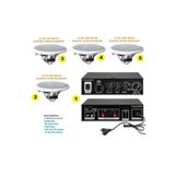 Kalite Tavan Hoparlör Seti (1 Adet Anfi + 4 Adet 100V 16 cm Tavan Hoparlör)