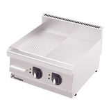 Kalitegaz GS1260G Yarı Oluklu Yarı Düz Yüzey 120x60x29 cm Ce Belgeli Rinnova Gazlı Pleyt Izgara