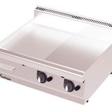 Kalitegaz GS8070G Yarı Oluklu Yarı Düz Yüzey 80x70x29 cm Ce Belgeli Gazlı Pleyt Izgara