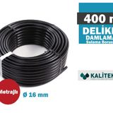 Kalitek Deliksiz Damlama Sulama 400 M Borusu Hortumu 16mm