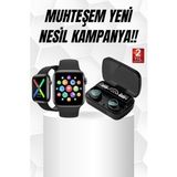 Kaliteli Akıllı Saat ve Kaliteli Bluetooth Kulaklık ANC Özelliği Uzun Pil Ömrü